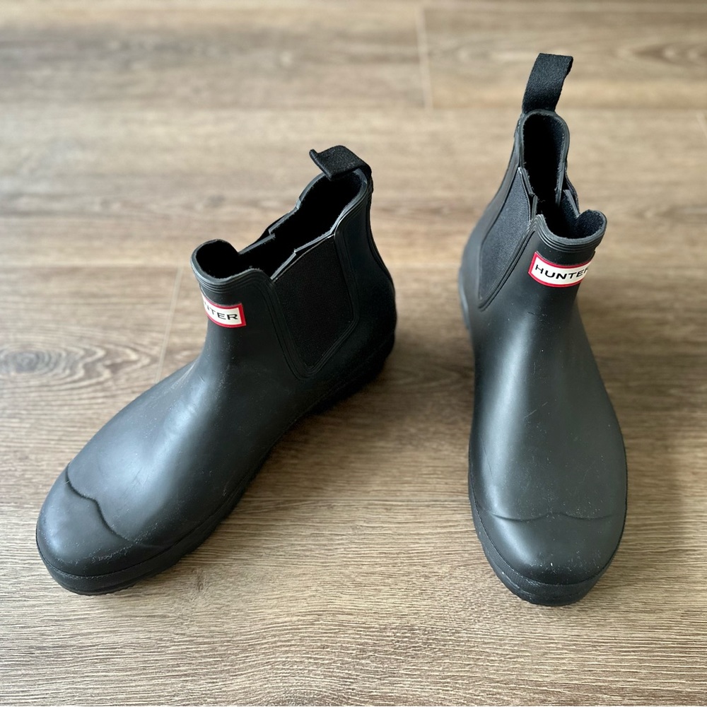 Hunter Men’s Original Chelsea Boots US Size 11 Like New Black